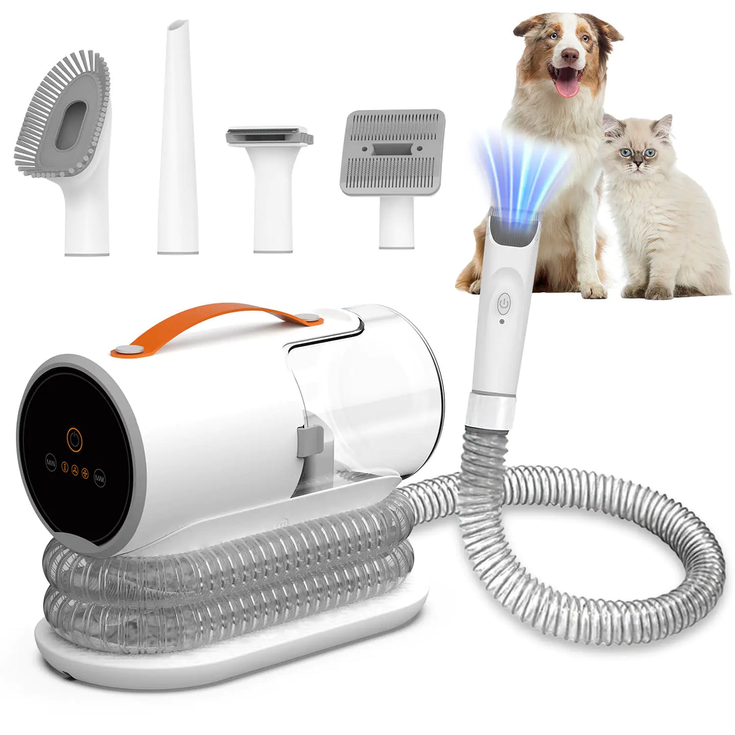 Premium 7-in-1 Electric Pet Grooming Tool β Vacuum & Clippers