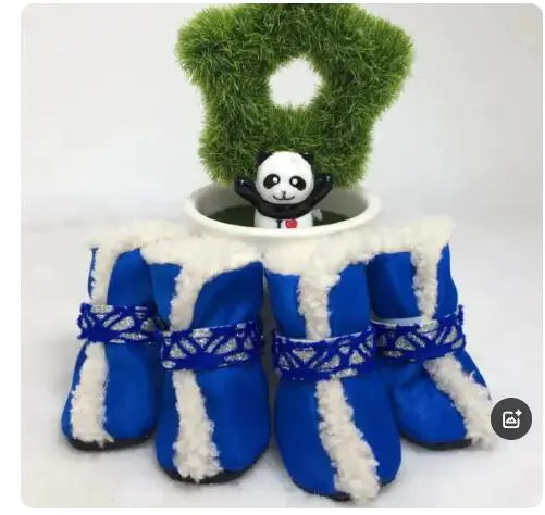 Christmas Pet Shoes β Waterproof Cotton Snow Boots