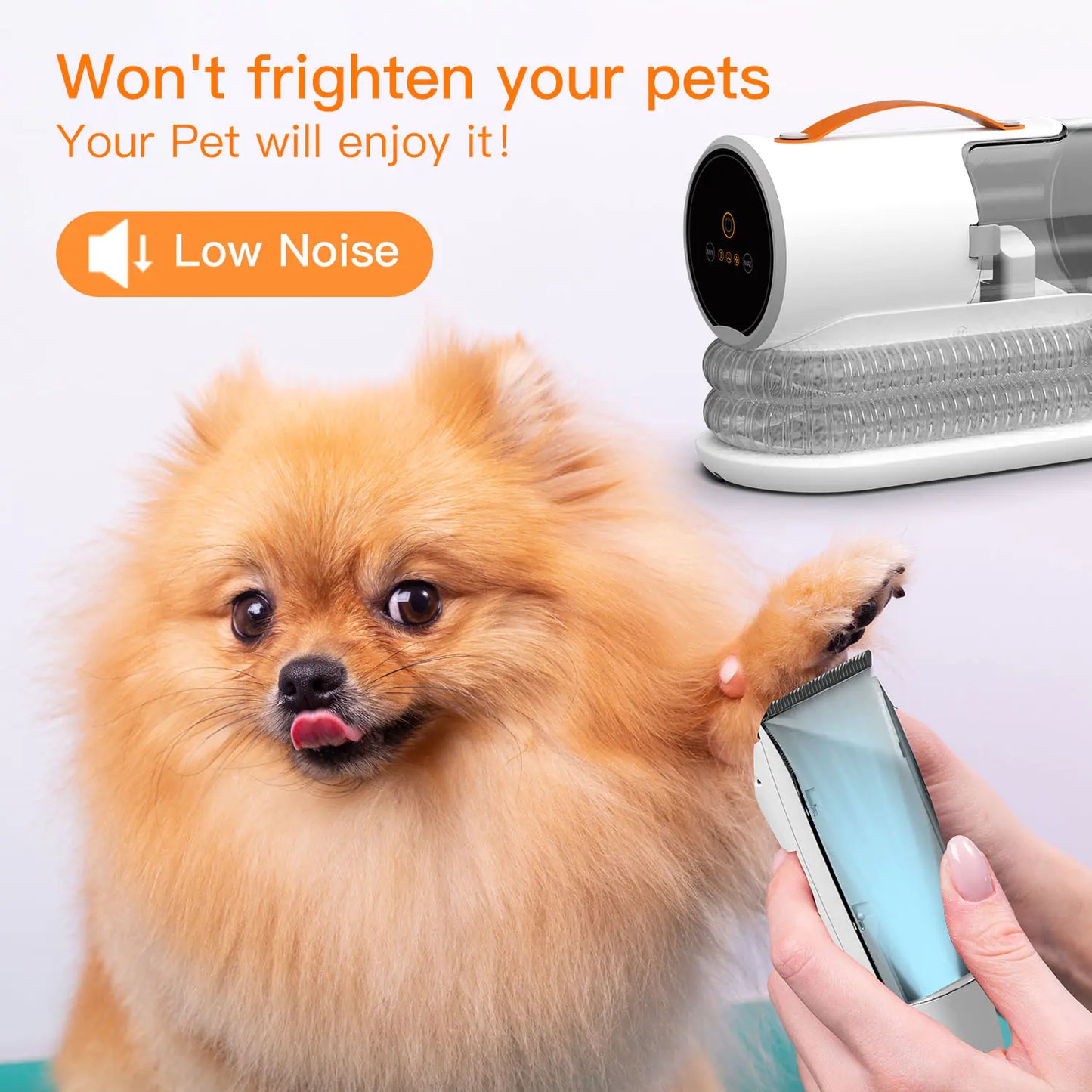 Premium 7-in-1 Electric Pet Grooming Tool β Vacuum & Clippers