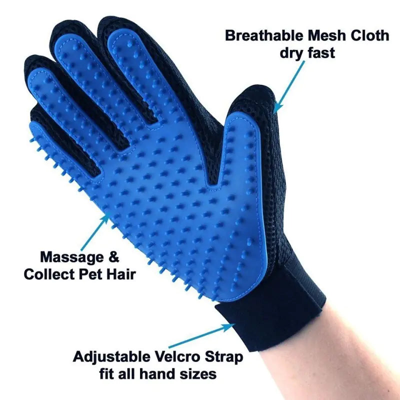Pet Grooming Gloves – Gentle De-Shedding & Massage Mitts