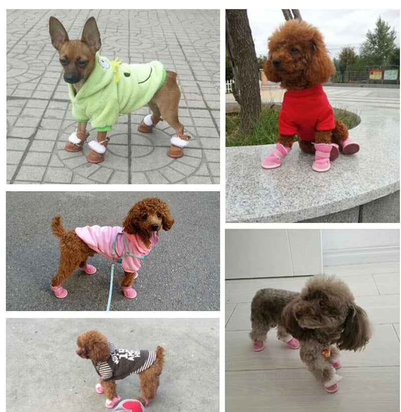 Cozy Cotton Pet Shoes β Non-Slip Winter Boots