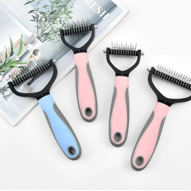 Double-Sided Shedding Comb – Pet Grooming Tool