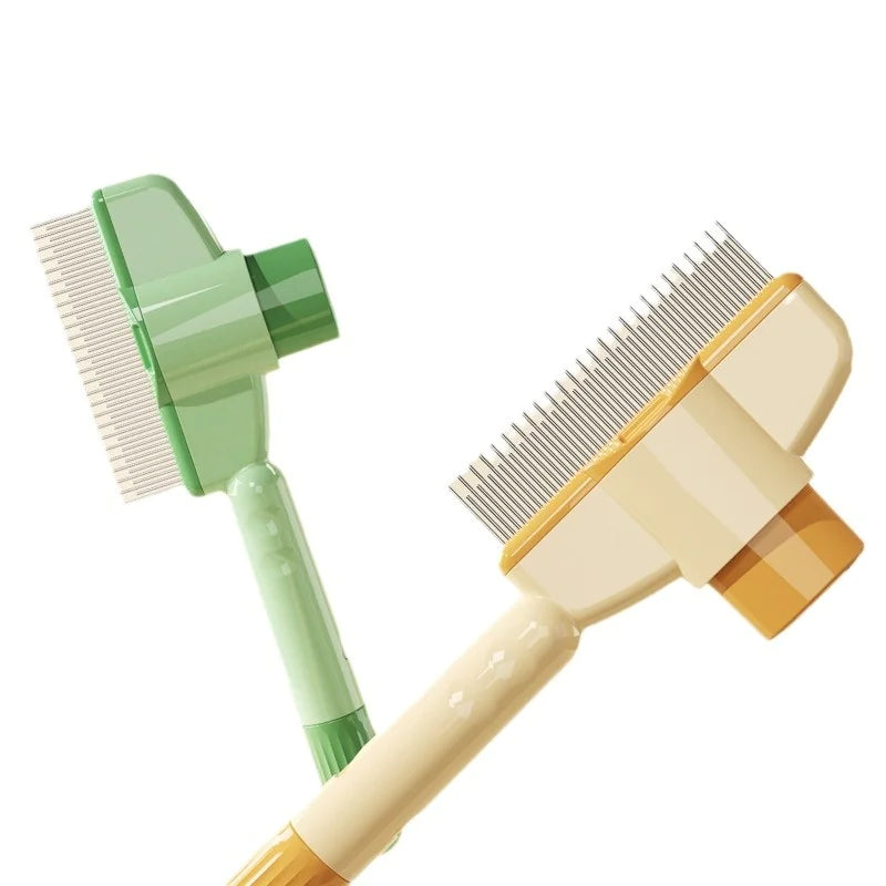 Pet Grooming Comb with Release Button β Flea & Hair Removal