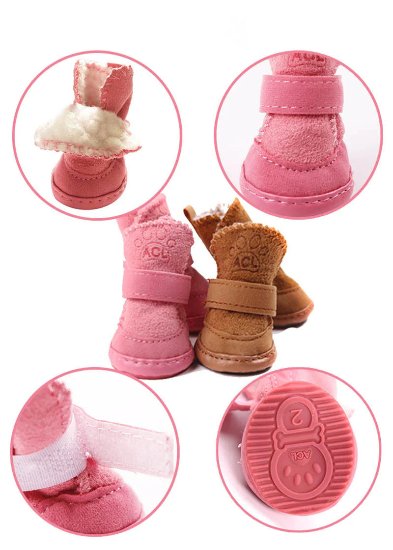 Cozy Cotton Pet Shoes β Non-Slip Winter Boots