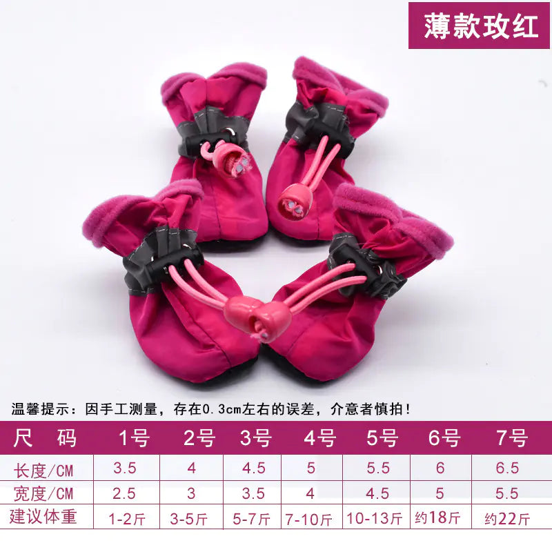 Teddy Dog Waterproof Booties β Non-Slip Pet Shoes