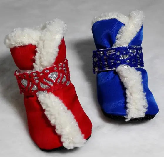 Christmas Pet Shoes β Waterproof Cotton Snow Boots