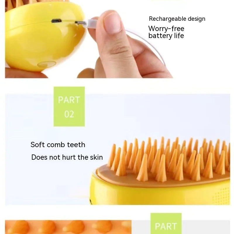 Massage Hairbrush β Pet Grooming Comb (Plastic)