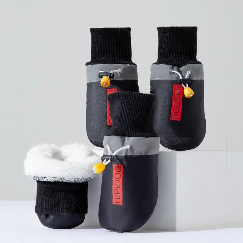 Waterproof Winter Pet Boots β Warm Plush Shoes