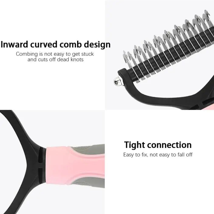 Double-Sided Shedding Comb – Pet Grooming Tool