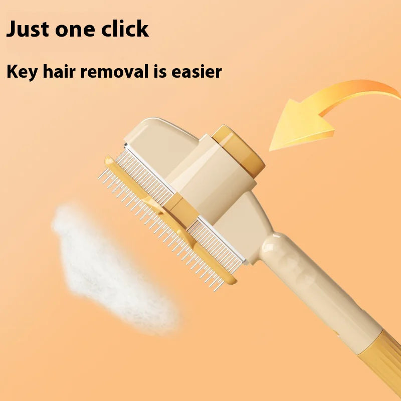 Pet Grooming Comb with Release Button β Flea & Hair Removal