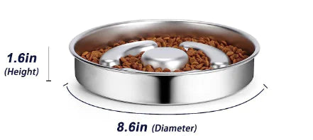 Slow Feeding Bowl β Stainless Steel Anti-Choke Pet Dish