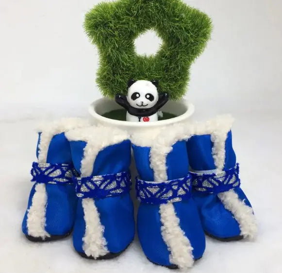 Christmas Pet Shoes β Waterproof Cotton Snow Boots