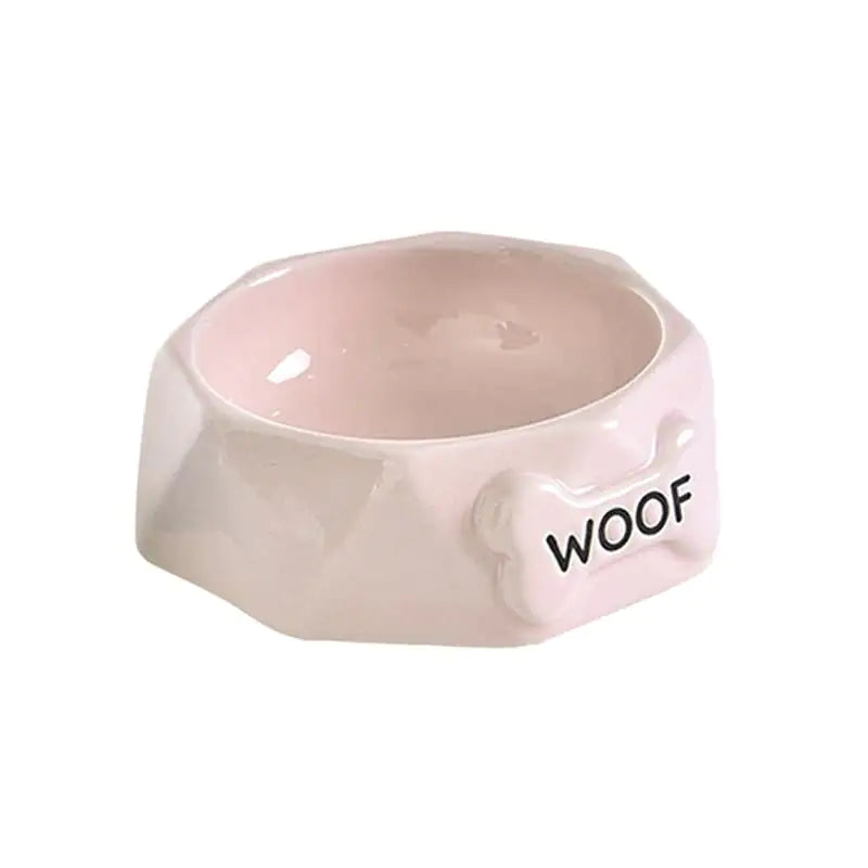 Creative Ceramic Pet Bowl β Stylish Feeding Dish (Green/Pink)