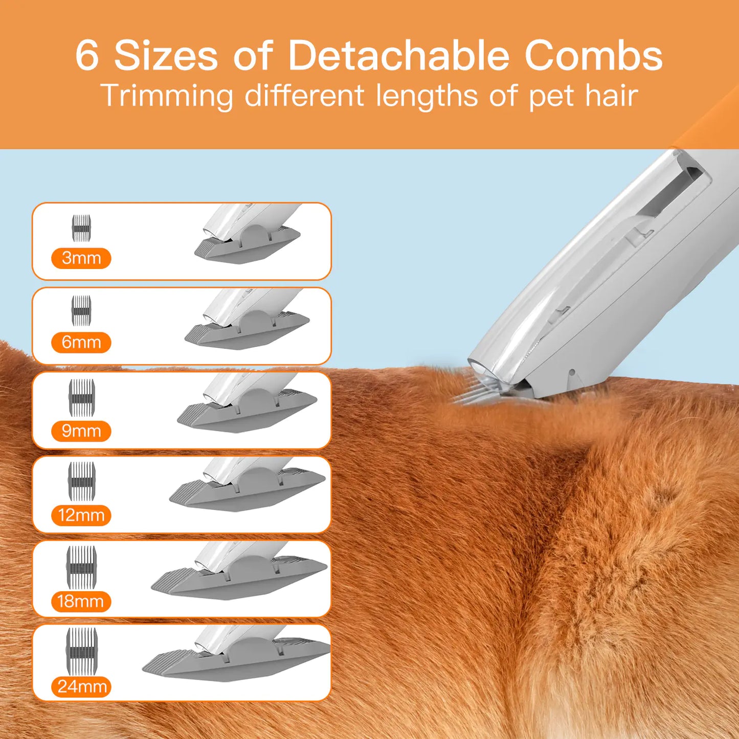 Premium 7-in-1 Electric Pet Grooming Tool β Vacuum & Clippers