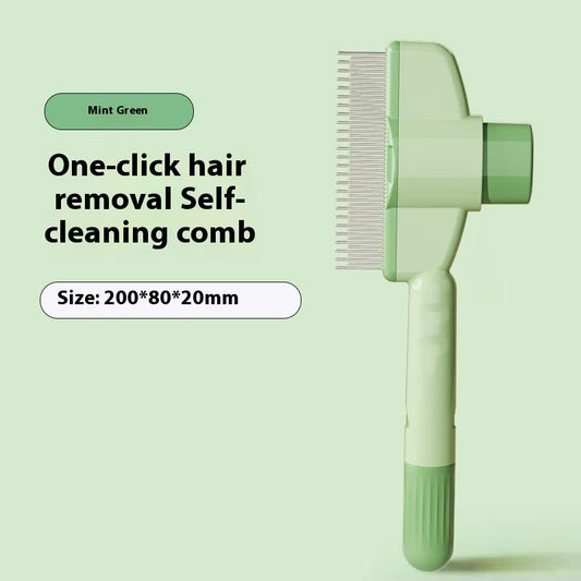 Pet Grooming Comb with Release Button – Flea & Hair Removal