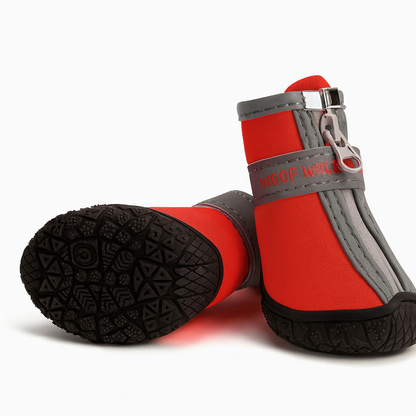 🐾 WoofGuard™ Waterproof Dog Shoes – Non-Slip Premium Outdoor Boots with Reflective Straps (Sizes 4)