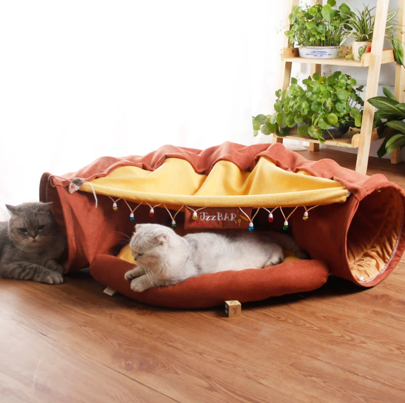 Feline Fun House: Cat Tunnel & Nest