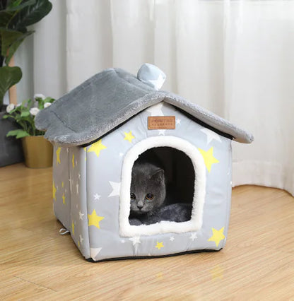 Warm Closed Dog Kennel – Indoor Cloth Pet House