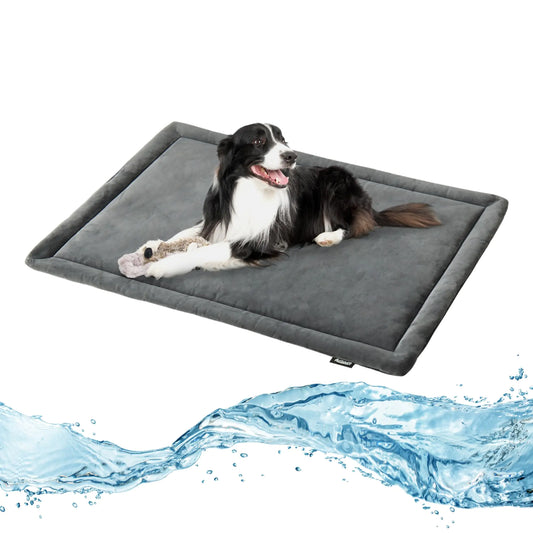 Allisandro Waterproof Dog Bed – Washable Grey Crate Pad