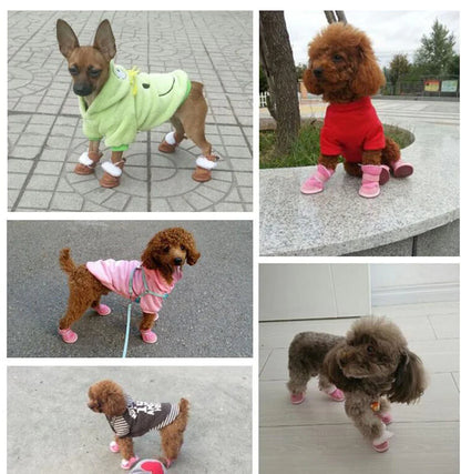 Cozy Cotton Pet Shoes – Non-Slip Winter Boots