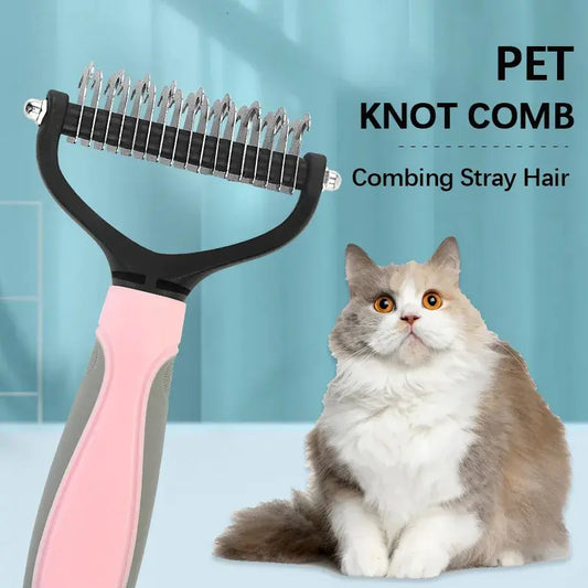 Double-Sided Shedding Comb – Pet Grooming Tool