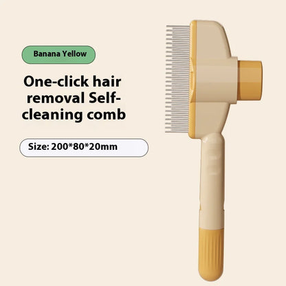 Pet Grooming Comb with Release Button – Flea & Hair Removal