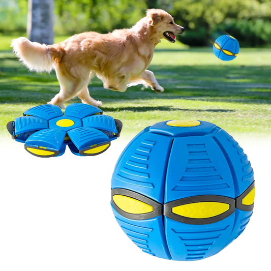 Doggy Disc Ball – 2-in-1 Interactive Flying Saucer & Pop-Up Dog Toy