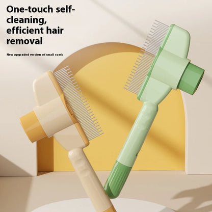 Pet Grooming Comb with Release Button – Flea & Hair Removal