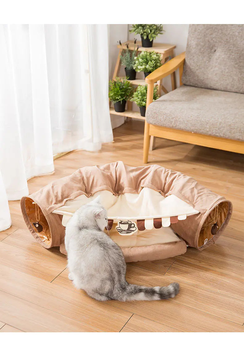 Feline Fun House: Cat Tunnel & Nest