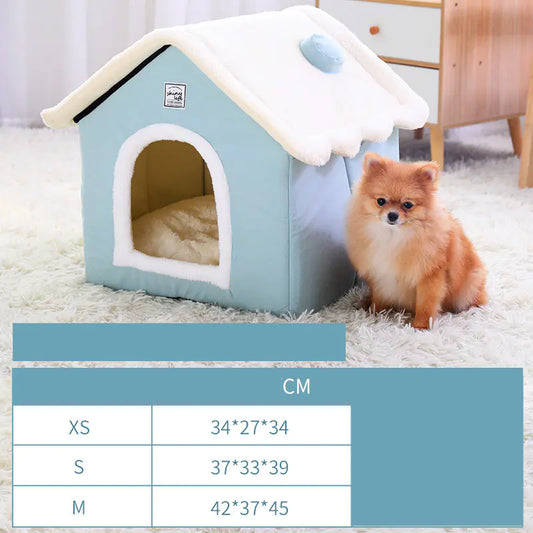 Warm Closed Dog Kennel – Indoor Cloth Pet House