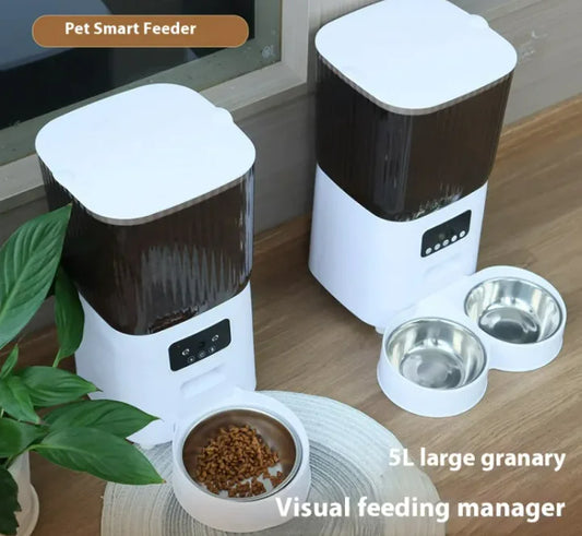 Pet Feeder 5L – Automatic Food Dispenser with Timer