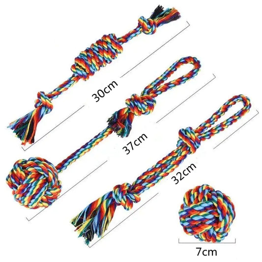 Cotton Rope Dog Toys – Dental Chew Knot for Healthy Teeth