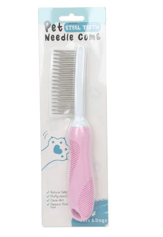 Pet Grooming Needle Comb – Detangling & Fur Cleaning Tool